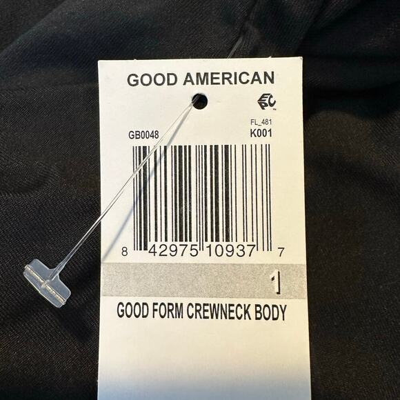 NWT Good American Good Form Crewneck Bodysuit Size 1/Small - Picture 6 of 8